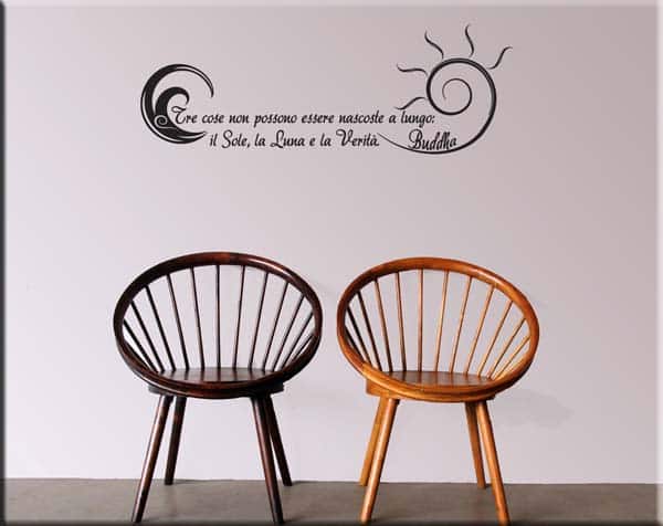 decorazioni adesive murali frase Buddha