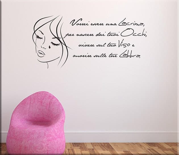 decorazioni adesive murali frasi love