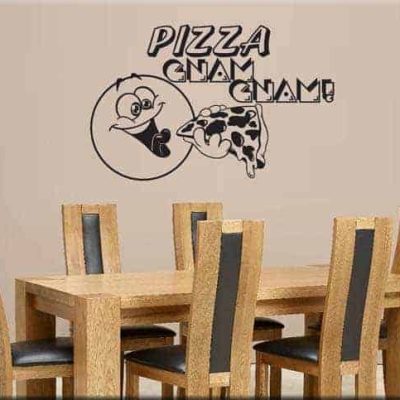decorazioni murali pizza gnam