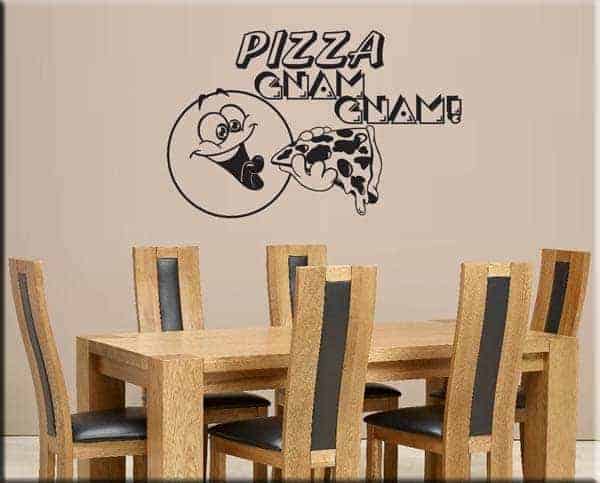 decorazioni murali pizza gnam
