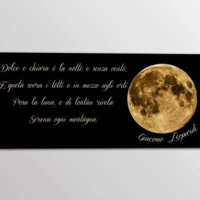 quadro moderno frase Giacomo Leopardi