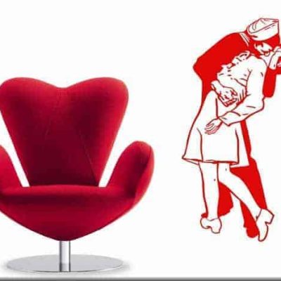 adesivi da parete bacio marinaio infermiera