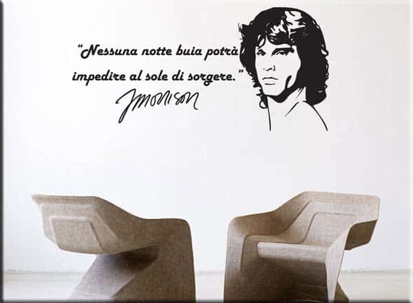 adesivi murali frase Jim Morrison