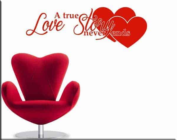 adesivi murali frase love story