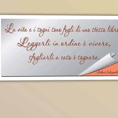 quadro moderno citazione Schopenhauer stampa