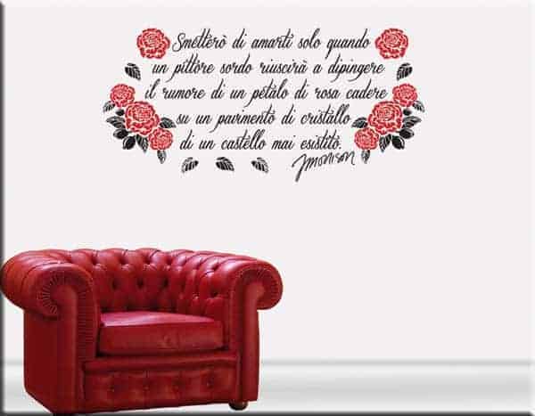 Adesivi da parete frase Jim Morrison