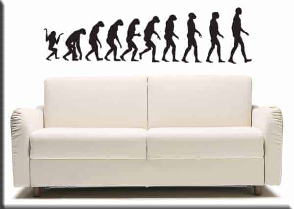 Adesivi murali evoluzione uomo