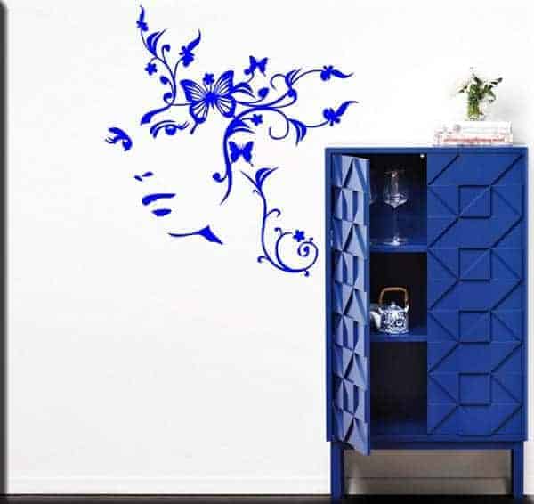 Adesivo da parete viso donna fantasy