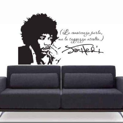 Decorazione adesiva frase Jimi Hendrix