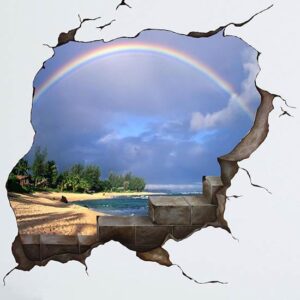 Decorazione adesiva murale buco muro da parete