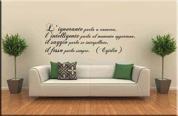 Decorazione adesiva murale frase Egidio