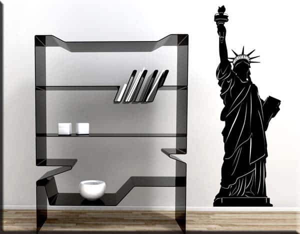 Decorazione adesiva murale statua della libertà