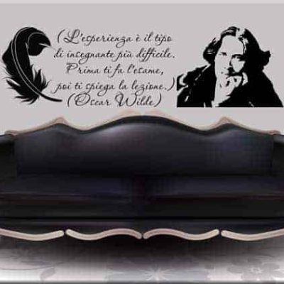 Decorazione murale citazione Oscar Wilde