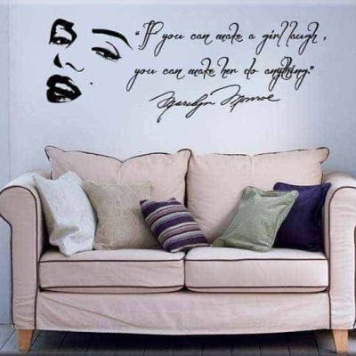 Decorazione murale frase Marilyn Monroe
