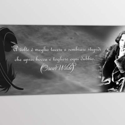 Quadro moderno aforisma Oscar Wilde