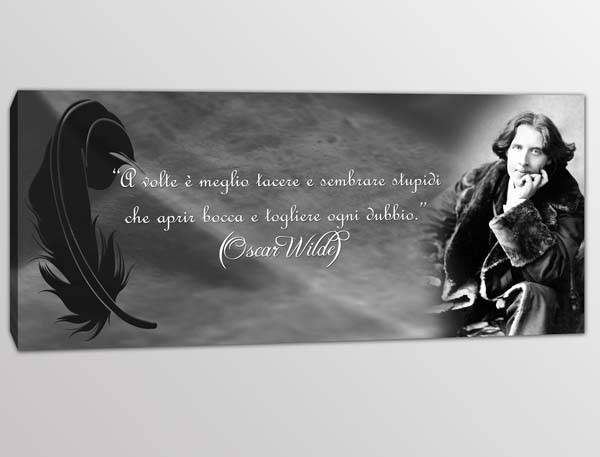 Quadro moderno aforisma Oscar Wilde
