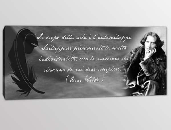 Quadro stampa frase Oscar Wilde