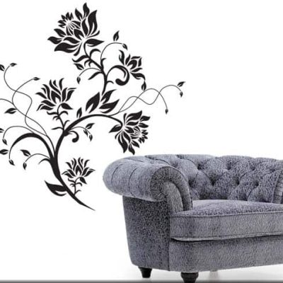 adesivi da parete fiori stilizzati