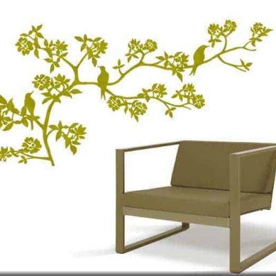 adesivi da parete ramo fiori albero