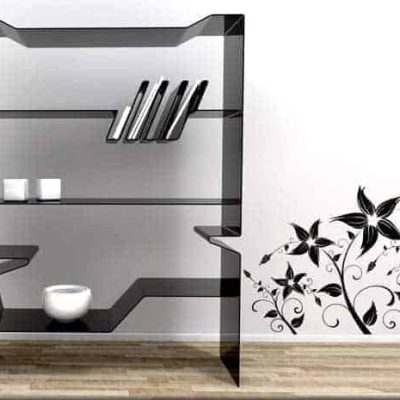 adesivi murali fiori stilizzati