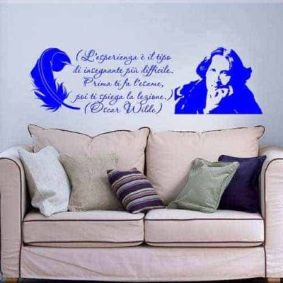 adesivo da parete citazione Oscar Wilde