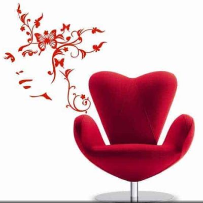 adesivo murale viso donna fantasy