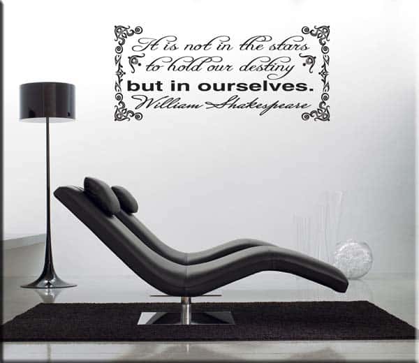 Decorazione adesiva citazione William Shakespeare