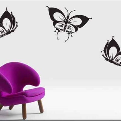 Adesivi murali tre farfalle