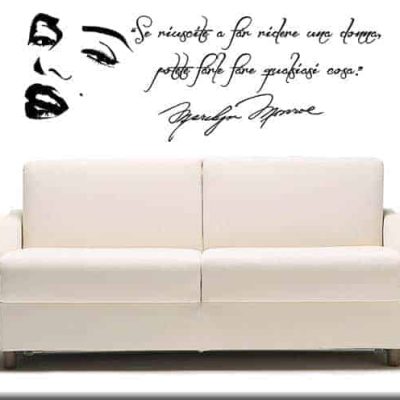 Decorazioni adesive murali frase Marilyn Monroe