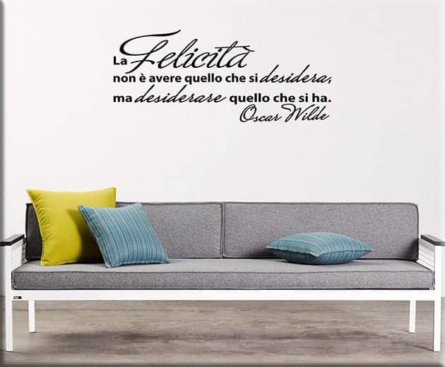 adesivi da parete citazione Oscar Wilde