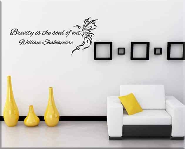 adesivi da parete frase William Shakespeare