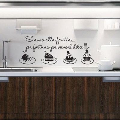 adesivi da parete frase cucina dolci