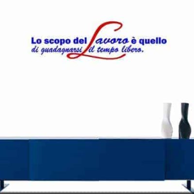 adesivi da parete frase lavoro