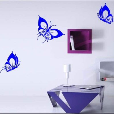 adesivi da parete tre farfalle