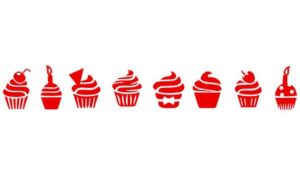 adesivi murali dolci rossi