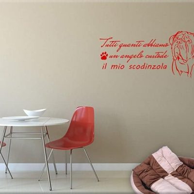 adesivi murali frase cane