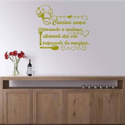 adesivi murali frase cucina