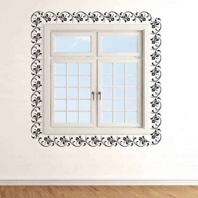 adesivi murali greca floreale