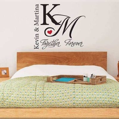 adesivi murali personalizzati letto