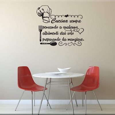decorazioni adesive murali frase cucina