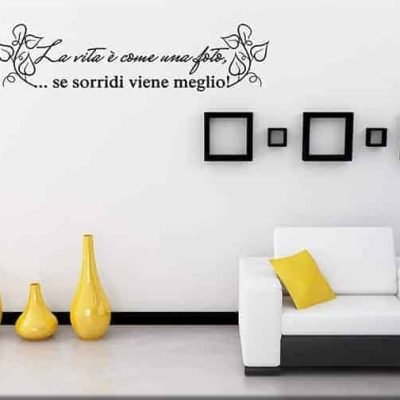 decorazioni adesive murali frase foto