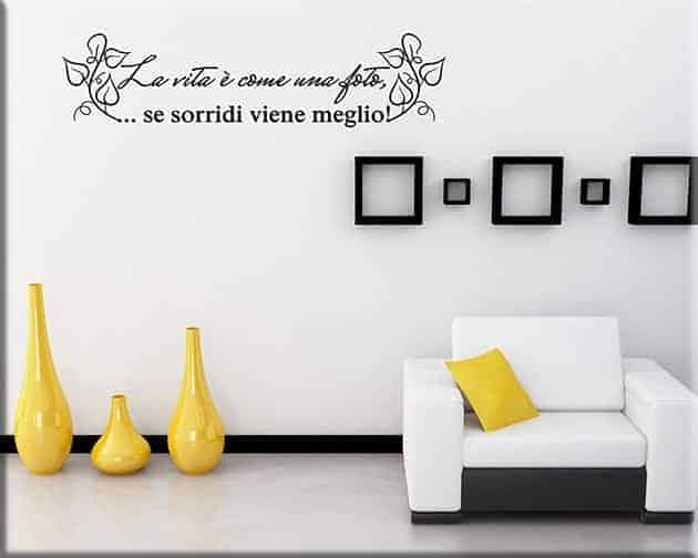 decorazioni adesive murali frase foto