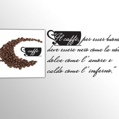 quadro caffè adesivi murali frase bar