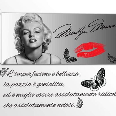 quadro moderno Marilyn Monroe adesivi murali frase
