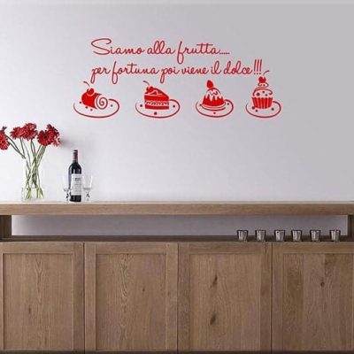 wall stickers frase cucina dolci