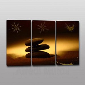 Quadri moderni pietra Feng Shui 3 tele