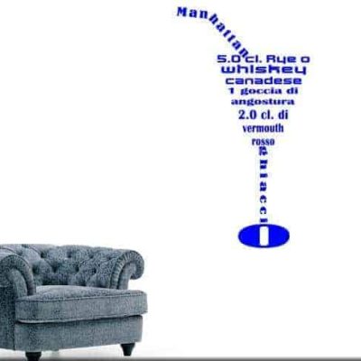 adesivi murali manhattan cocktail bar