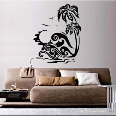 adesivi murali paesaggio esotico