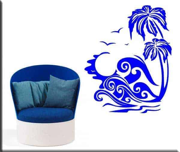 decorazioni adesive murali paesaggio esotico