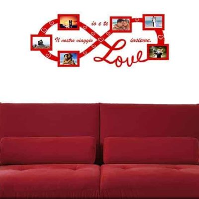 Adesivi da parete cornici foto love